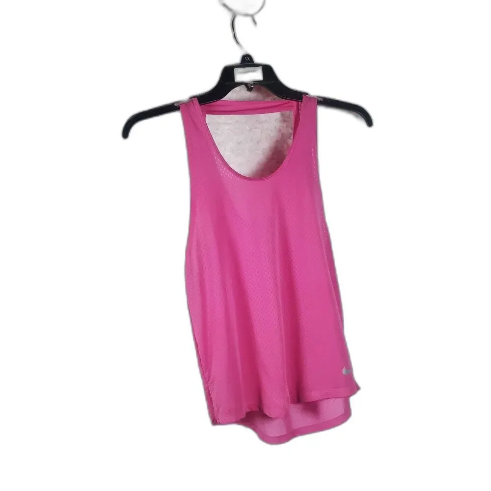 Nike Dri-FIT Hot Pink Perforated Racerback Tank Top Size S